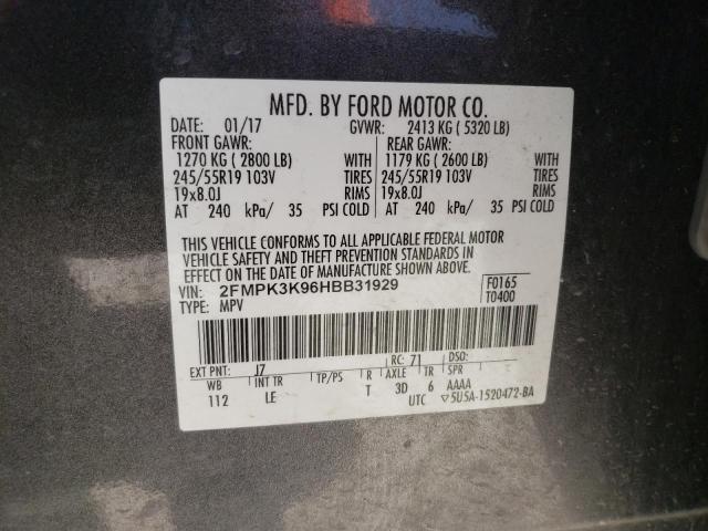 2FMPK3K96HBB31929 2017 FORD EDGE, photo no. 13