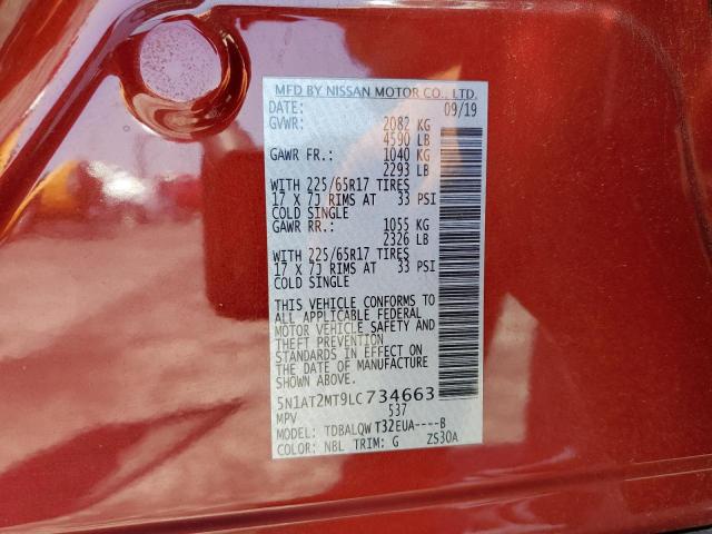 5N1AT2MT9LC734663 Nissan ROGUE S