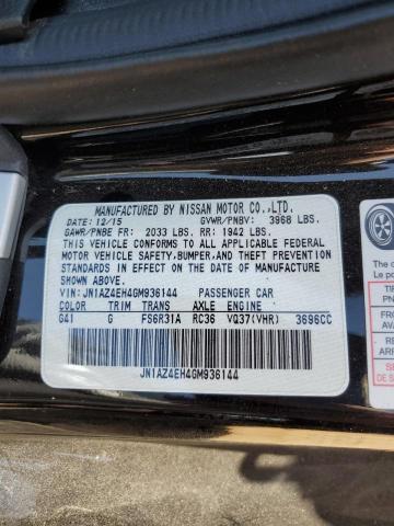 JN1AZ4EH4GM936144 Nissan 370Z BASE