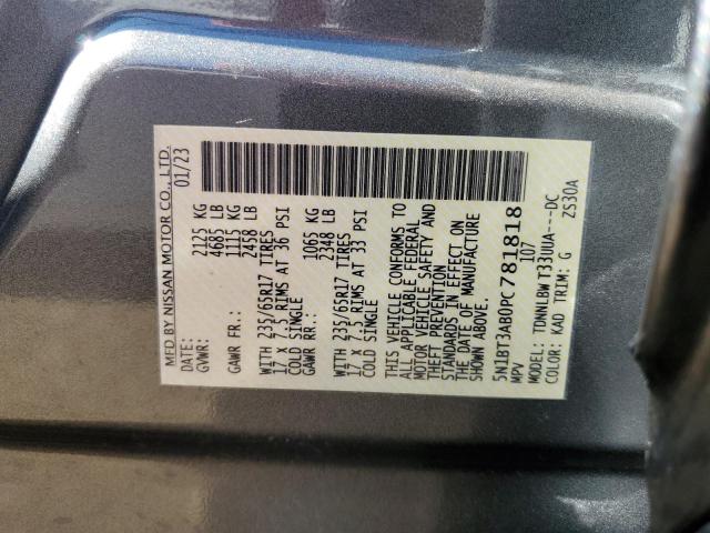 5N1BT3AB0PC781818 Nissan ROGUE S