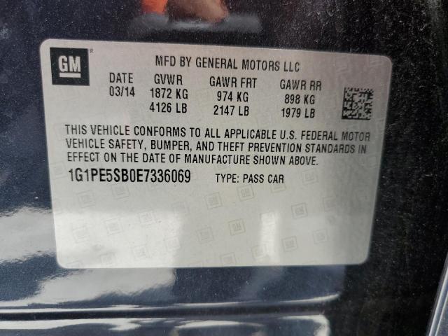 2014 Chevrolet Cruze Lt VIN: 1G1PE5SB0E7336069 Lot: 61732244