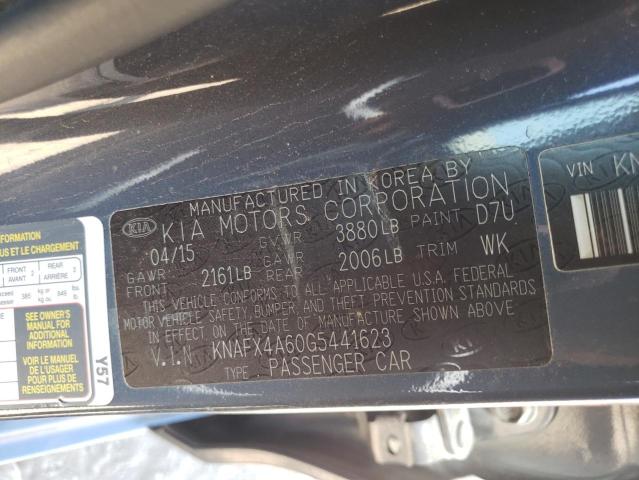 KNAFX4A60G5441623 KIA FORTE LX