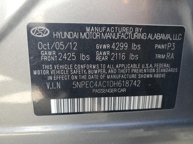 VIN 5NPEC4AC1DH618742 2013 HYUNDAI SONATA no.12