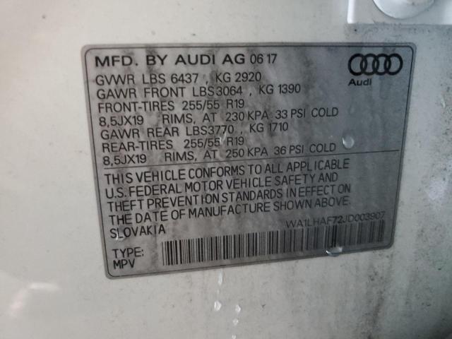 VIN WA1LHAF72JD003907 2018 Audi Q7, Premium Plus no.13