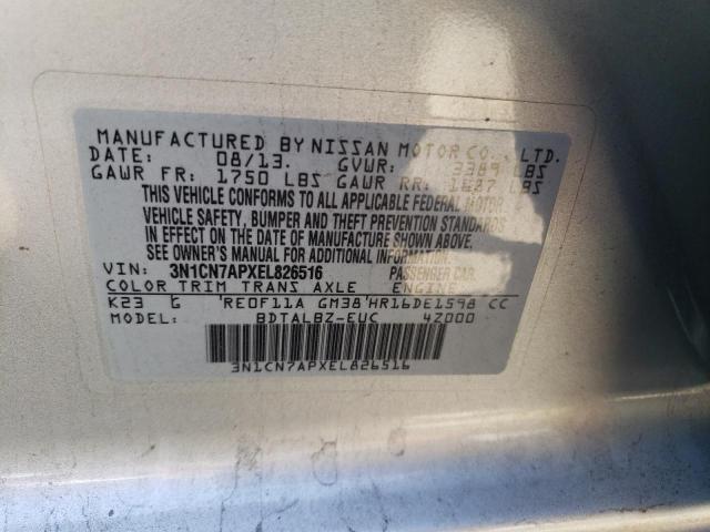 3N1CN7APXEL826516 Nissan VERSA S