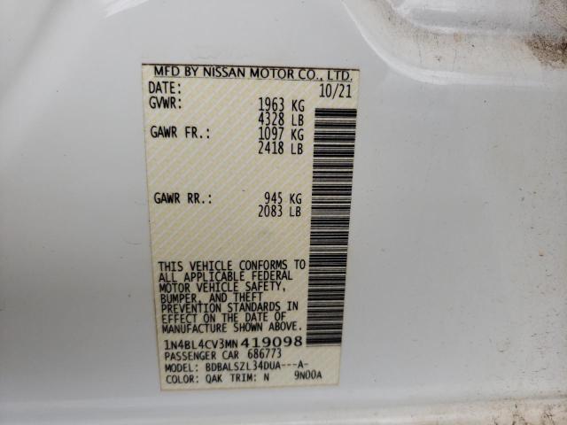 1N4BL4CV3MN419098 Nissan ALTIMA SR