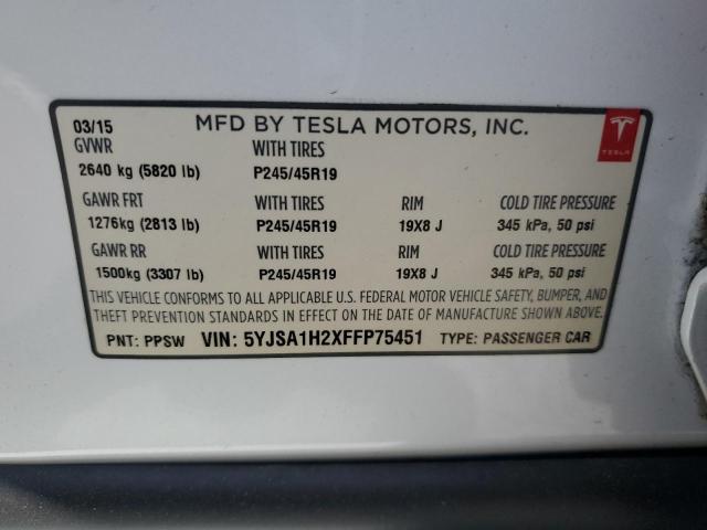 5YJSA1H2XFFP75451 Tesla Model S 85d