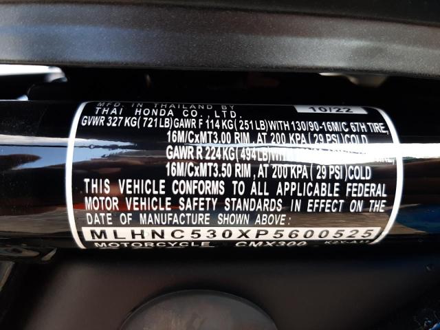 2023 HONDA CMX300 - MLHNC530XP5600525