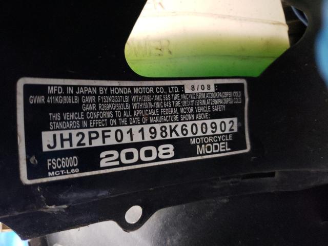 2008 HONDA FSC600 D JH2PF01198K600902
