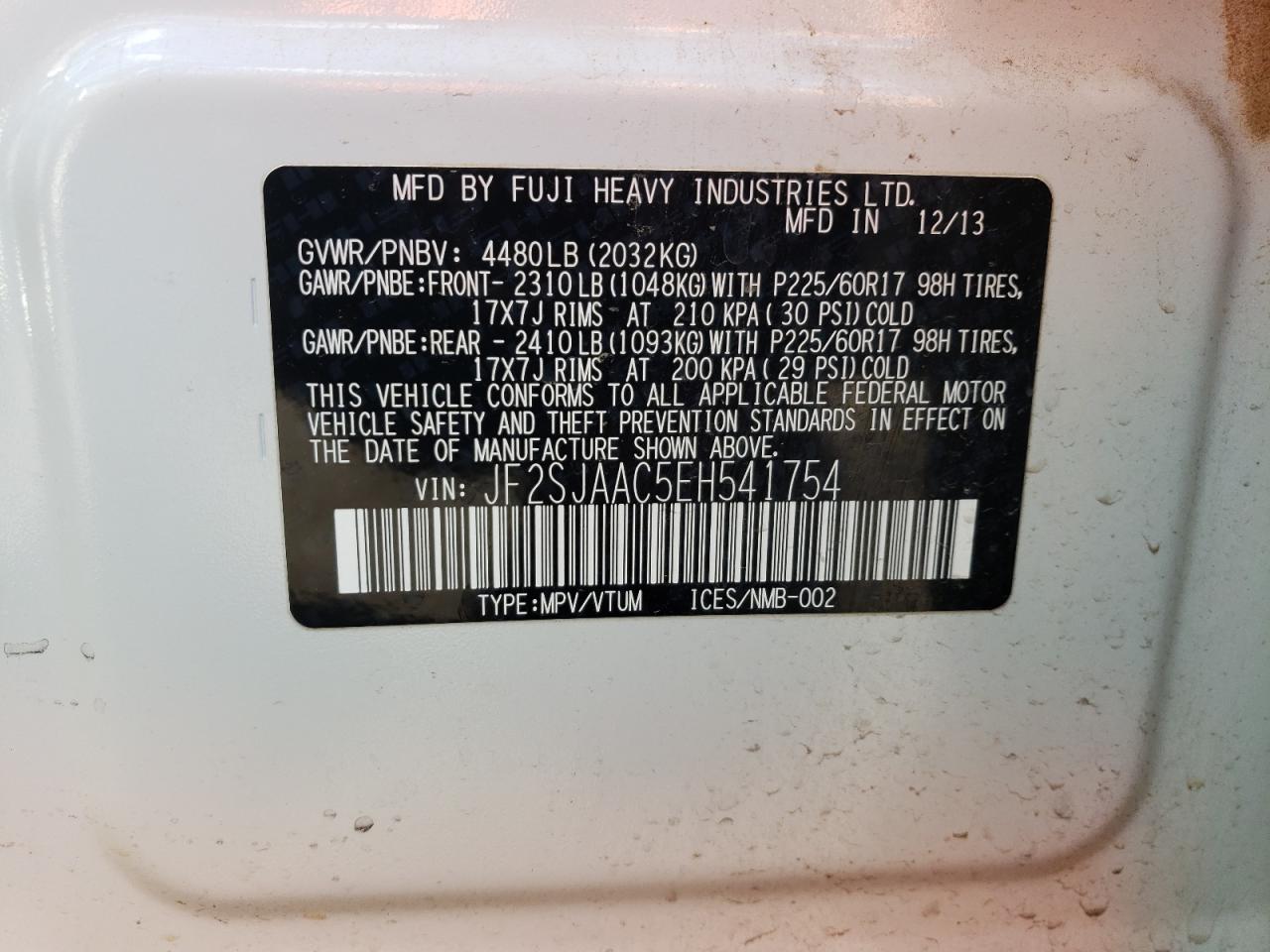 SUBARU FORESTER 2.5I