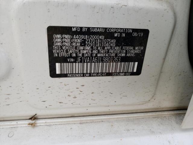 JF1VA1A61L9801263 Subaru WRX