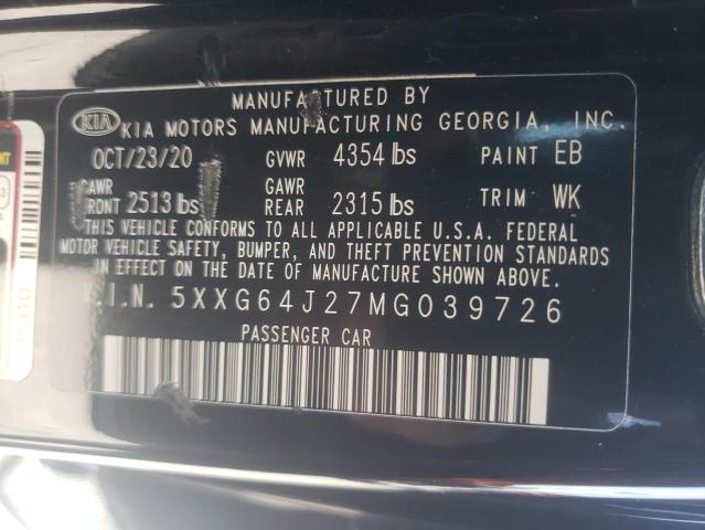 5XXG64J27MG039726 KIA K5 GT LINE