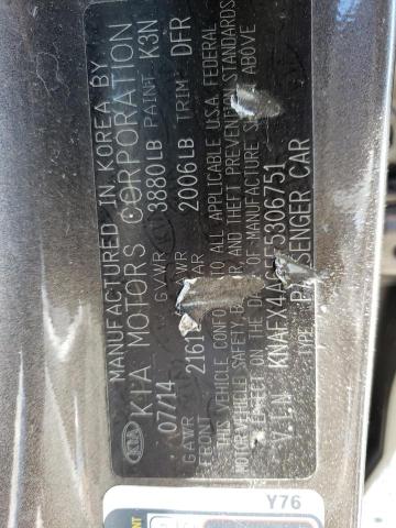 KNAFX4A65F5306751 KIA FORTE LX