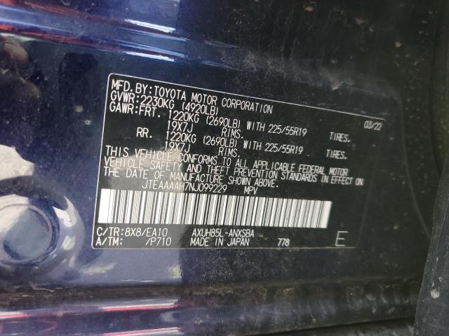 JTEAAAAH7NJ099229 Toyota VENZA LE