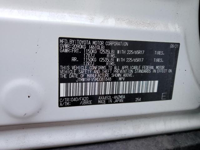 2021 TOYOTA RAV4 XLE - JTMW1RFV5MD081848