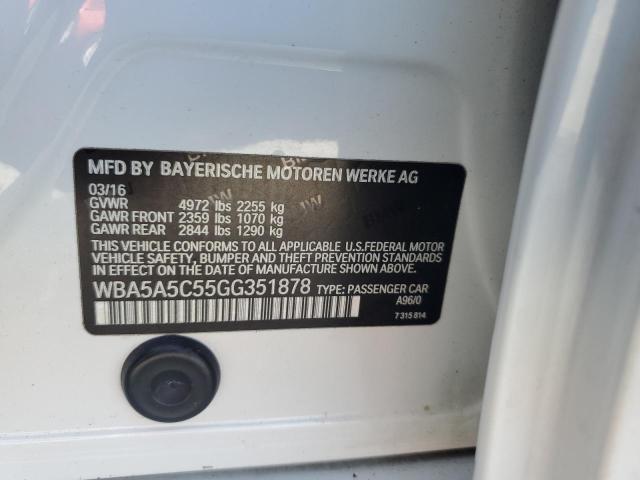 2016 BMW 528I WBA5A5C55GG351878