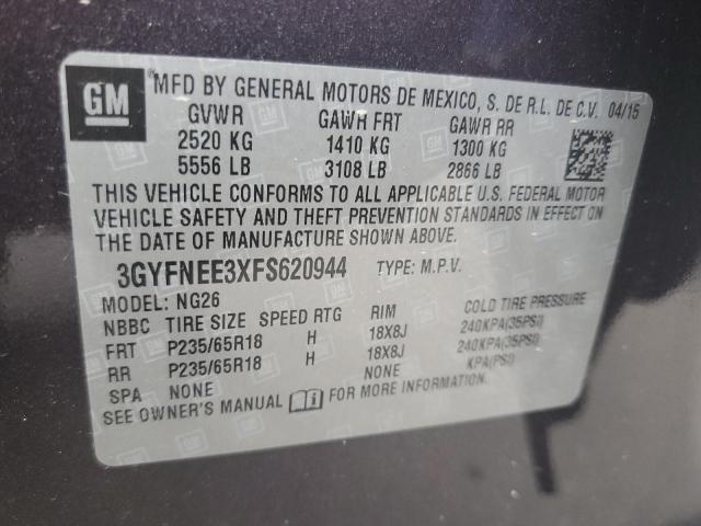 3GYFNEE3XFS620944 Cadillac Srx Luxury Collection