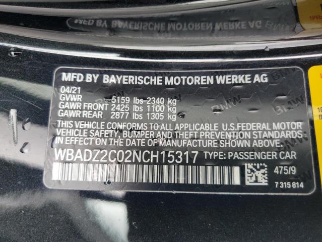 VIN WBADZ2C02NCH15317 2022 BMW 8 Series, 840I no.13