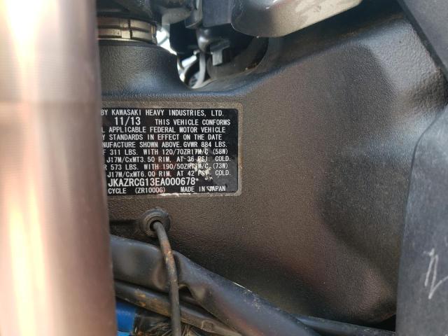 2014 KAWASAKI ZR1000 G - JKAZRCG13EA000678