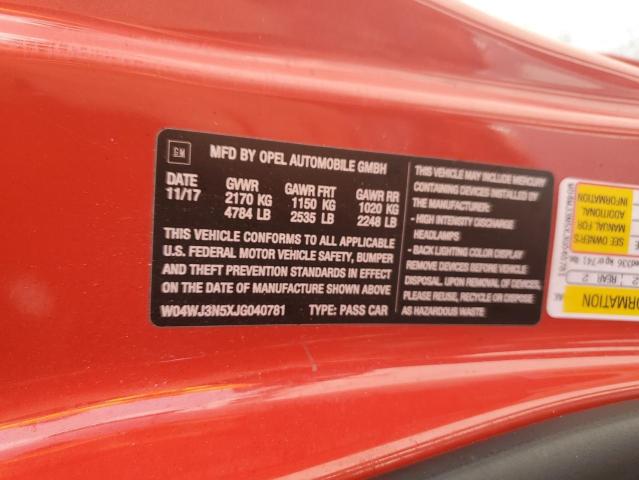 2018 BUICK CASCADA SP - W04WJ3N5XJG040781