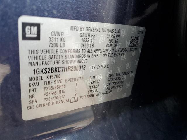 2017 GMC 1500 LONG 1GKS2BKC7HR200018