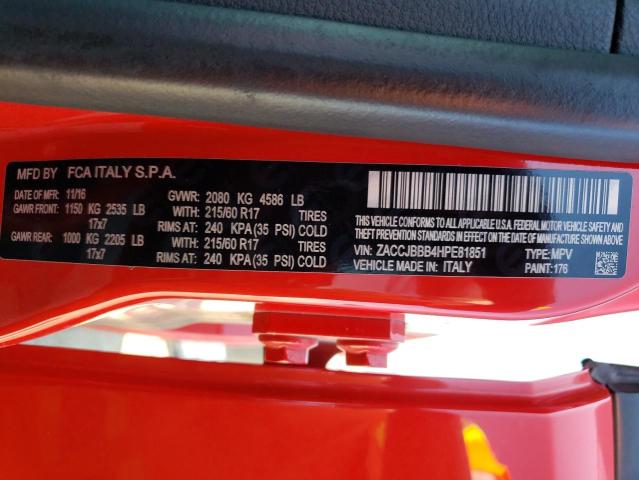ZACCJBBB4HPE81851 Jeep Renegade Latitude