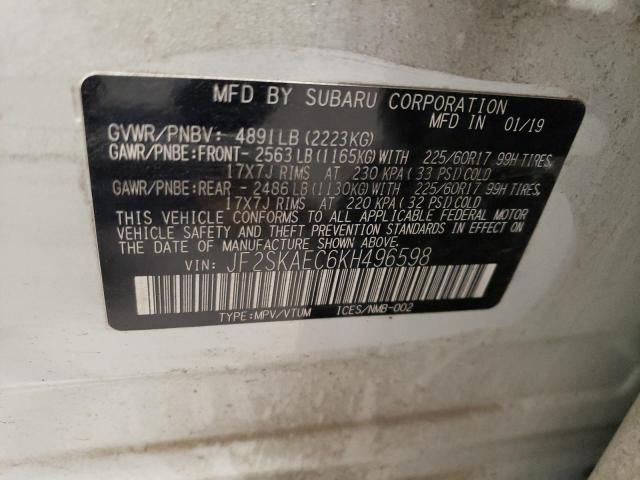 JF2SKAEC6KH496598 Subaru Forester Premium