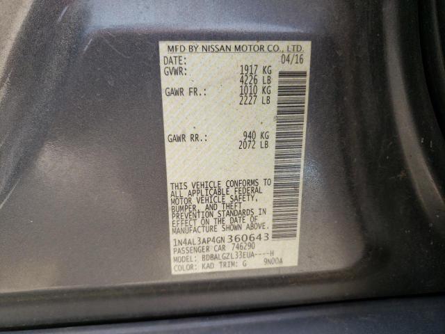 1N4AL3AP4GN360643 Nissan ALTIMA 2.5