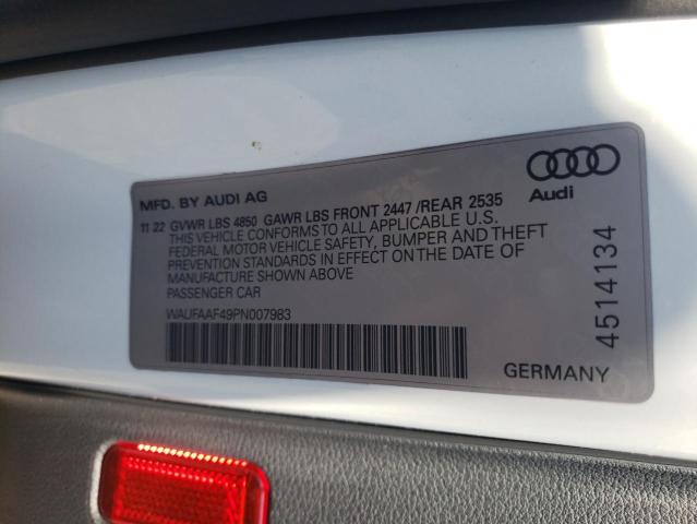 2023 AUDI A4 PRESTIG WAUFAAF49PN007983