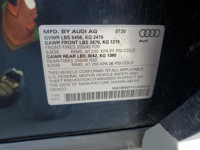 WA1BNAFY1L2099346 2020 AUDI Q5, photo no. 13