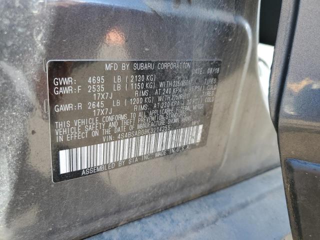 2019 SUBARU OUTBACK 2. - 4S4BSABC9K3214255