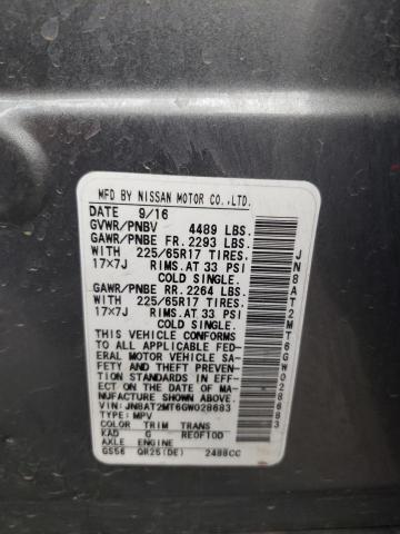 JN8AT2MT6GW028683 Nissan ROGUE S