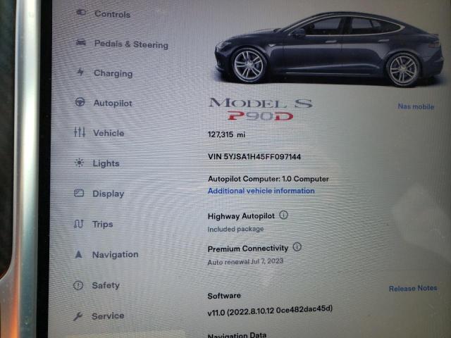 2015 TESLA MODEL S P8 5YJSA1H45FF097144