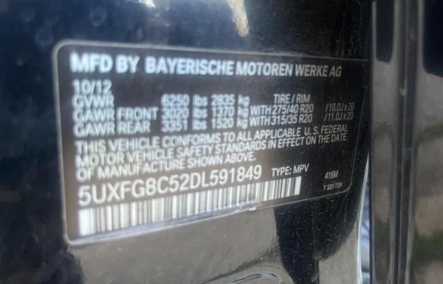 VIN 5UXFG8C52DL591849 2013 BMW X6, Xdrive50I no.10