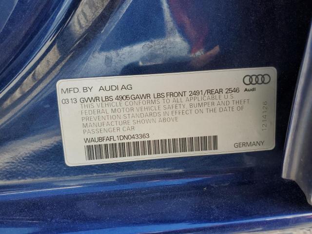 VIN WAUBFAFL1DN043363 2013 Audi A4, Premium no.12