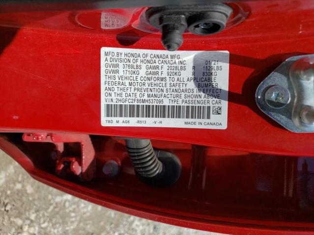 2021 HONDA CIVIC SPOR - 2HGFC2F86MH537095