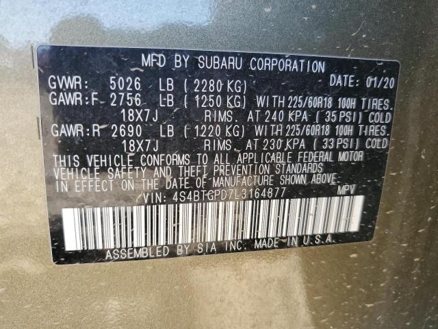 4S4BTGPD7L3164877 Subaru Outback Touring Ldl
