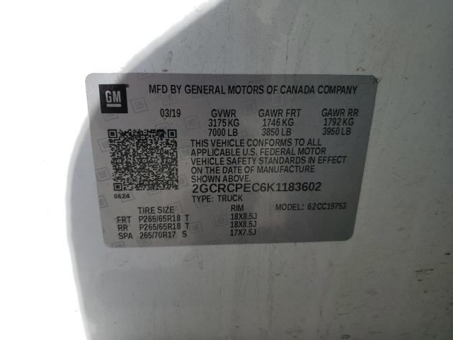 2019 CHEVROLET SLVRD 1500 2GCRCPEC6K1183602