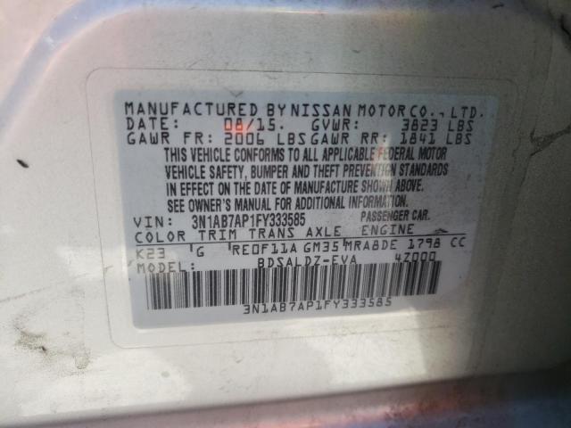 3N1AB7AP1FY333585 Nissan SENTRA S