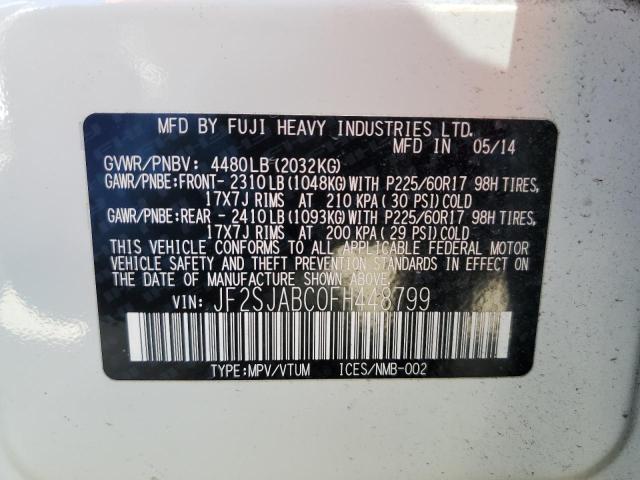 JF2SJABC0FH448799 Subaru Forester 2.5i