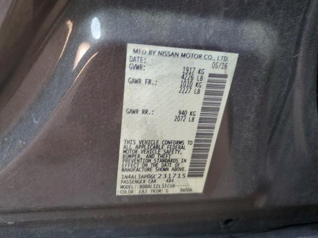1N4AL3AP0GC231715 Nissan ALTIMA 2.5