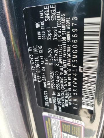 5XYRK4LF5MG066973 KIA SORENTO SX