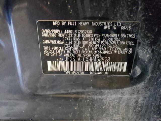 2017 SUBARU FORESTER 2 - JF2SJAECXHH468928