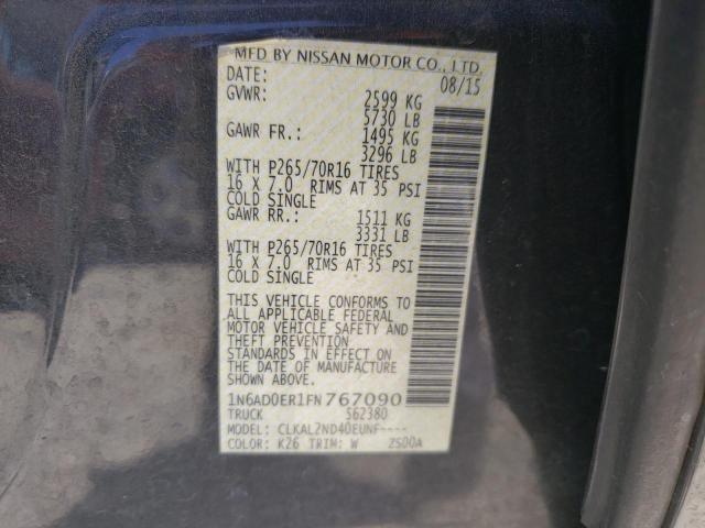 1N6AD0ER1FN767090 Nissan FRONTIER S