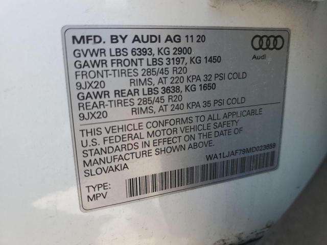 WA1LJAF79MD023659 2021 AUDI Q7, photo no. 14