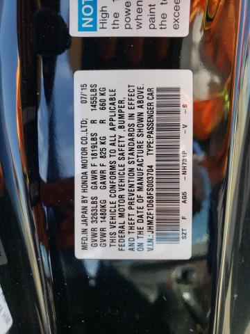 2015 HONDA CR-Z EX - JHMZF1D68FS003704