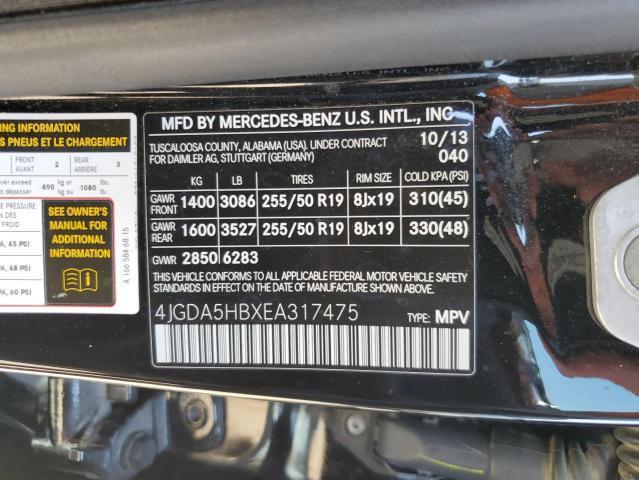 VIN 4JGDA5HBXEA317475 2014 Mercedes-Benz ML-Class, ... no.12