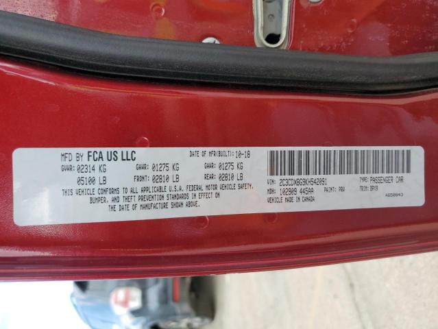 2C3CDXBG9KH542091 Dodge Charger Sxt