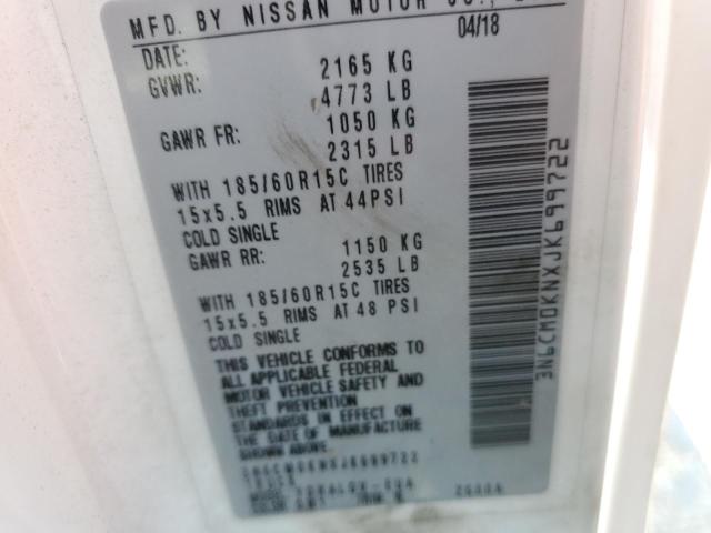 3N6CM0KNXJK699722 Nissan NV200 2.5S