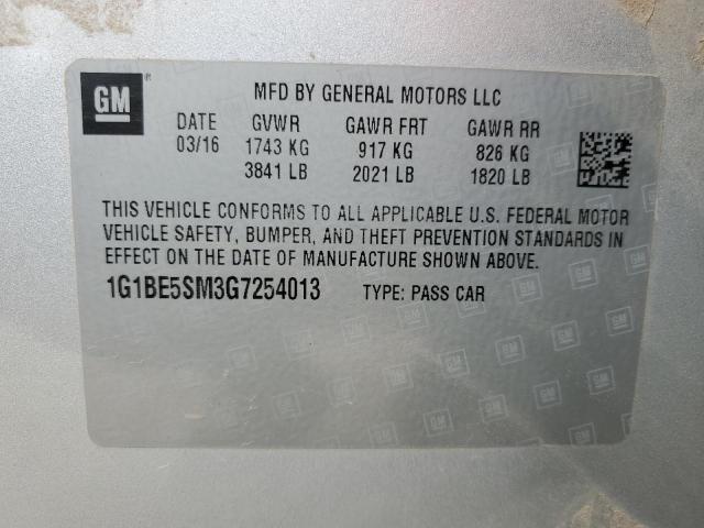 1G1BE5SM3G7254013 Chevrolet CRUZE LT